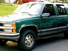 1995 Chevy Tahoe - Was a good truck other than the damn tranny falling to pieces little by little. I ended up wrecking it and selling it though, wish I had it still because the motor would be in my Blazer now!!!