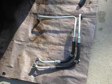 Original oil cooler hose set from oil filter to oil cooler.  Gm#12472307, Dorman #625-305 which is or was unavailable. So I purchase 1/2 hose and screw clamps and refurbished the lines myself. Cost $10.