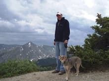 Me and one of my dogs at about 13000 feet near Tincup, CO