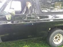 brand new door shell,painted by me and finally installed