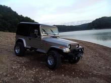 Playing down on the banks of Lake Cumberland