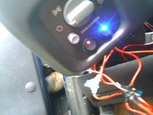 roof rack wired to dash.