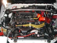 1989 Ford Probe GT engine bay..... 16psi max boost and a list of modwork 10miles long