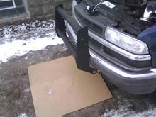 guard going on...from scrap yard to bumper in  two weeks