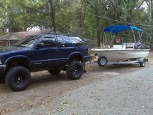 first time hooking the boat up when I baught it