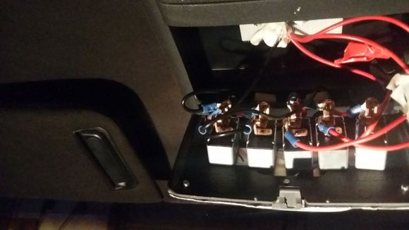 Compartment still drops down, allowing access to wiring.