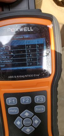 Short and longterm fuel trim for B1&B2 are looking good here right? The timing was fluctuating between 10.5 and 23 degrees as the engine rpms were going up and down.