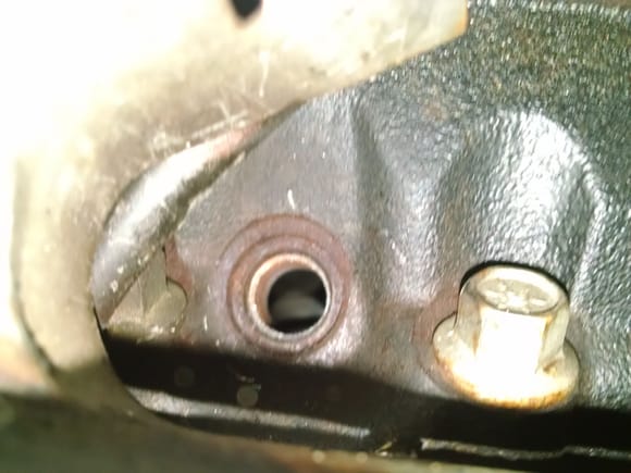 #4 cylinder after took plug out , and new one didnt thread in, so took pic of why with cell phone