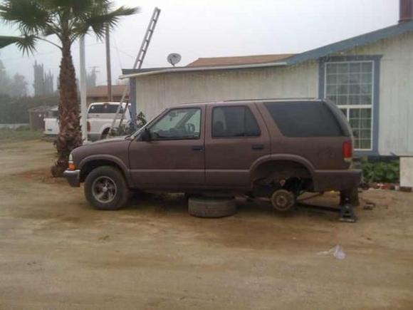 taking the blazer from lowered to lifted...