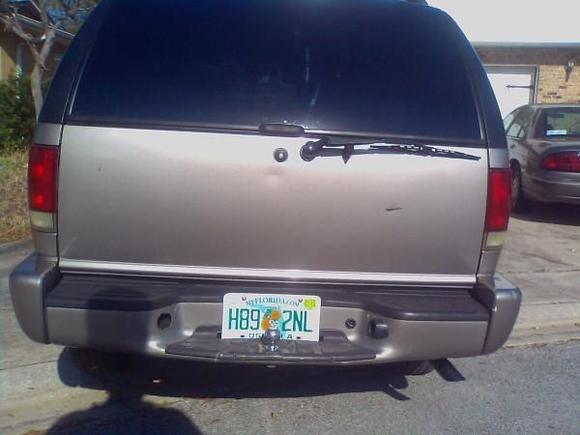 nothing on the tailgate except a couple scratches and dings from the past