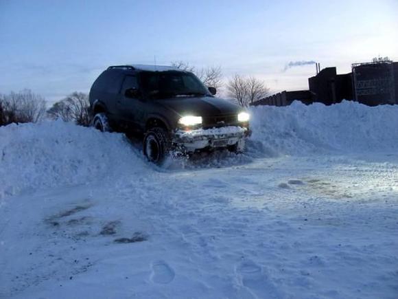 crawling snowbanks