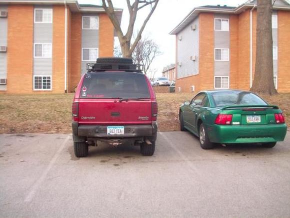 next to my nieghbor "stang"