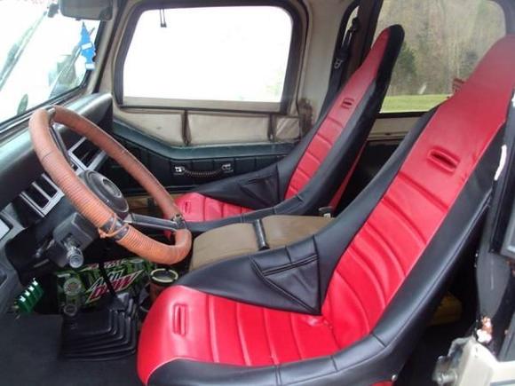 New Red JAZ seats with Black and Red padded covers