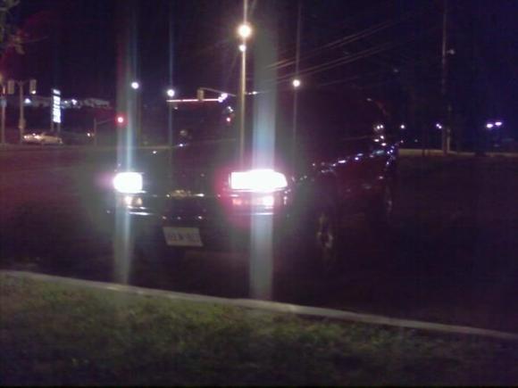 Headlights at night