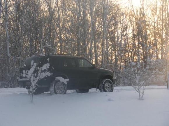 Blazer in the snow