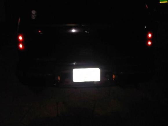i got hyper whites in the reverse lights, it shine good and i left the third brake light alone. looks nice at night and day