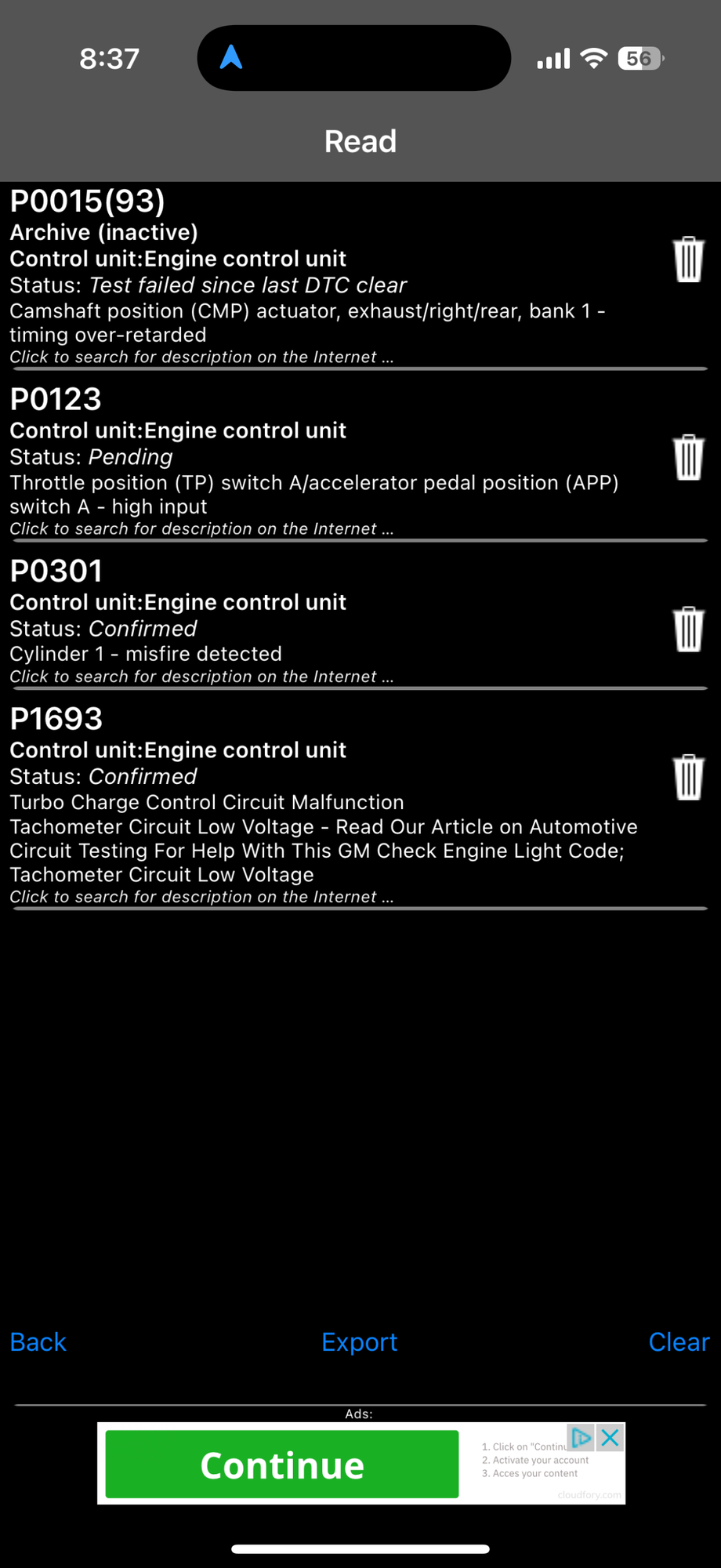 Can any help with this codes is it my camshaft sen I change cps not crank shaft sensor and distributor and some othe stuff I�ll be that Camshaft Oil control valve crank no start for months now 