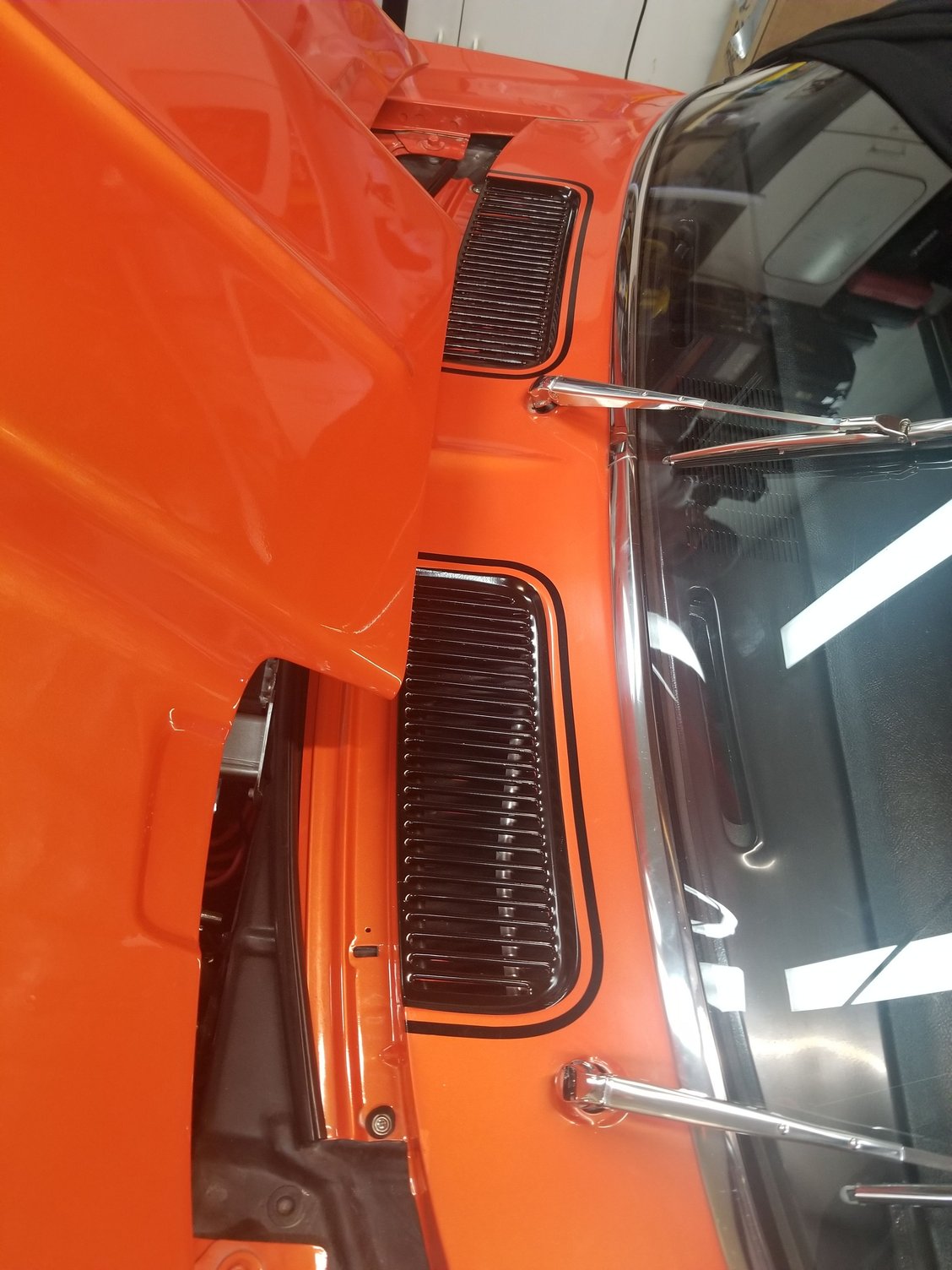 1970 mustang fiberglass hood on Z28 Black Vinyl Stripes Install Camaro Forums Chevy Camaro Enthusiast Forum