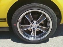 close up of the wheels