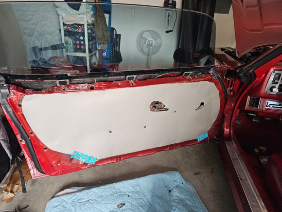 Water barrier in.  This was much easier as i used the passenger side as a template before installing it.