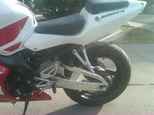 got the rr swingarm put on