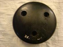 BEFORE... Originally painted Black semi-gloss and filled HONDA  with white paint using tooth pick.