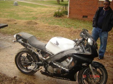 this is the bike how i got it $800. complete bike,but needs ALOT of work.not me in the picture!