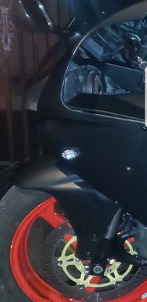 Installed TST flush mount turn signals