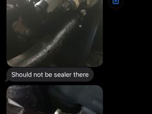 Sealant where it shouldn’t. E
