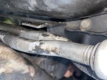 Oil cooler lines- bracket rubbed thru - caused big oil leak. Bracket removed, 160,000 miles. Poor design…$200 parts, plus my labor…😕