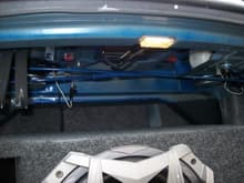 top of the ported enclosure, and the bottom's of the Eclipse 6x9 rear speakers