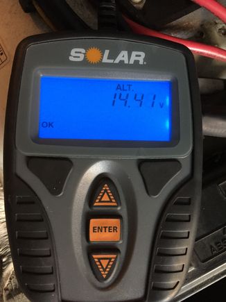 Charging voltage from my 98 Acura Integra, I just wanted to make sure my battery tester was being helpful, lol!