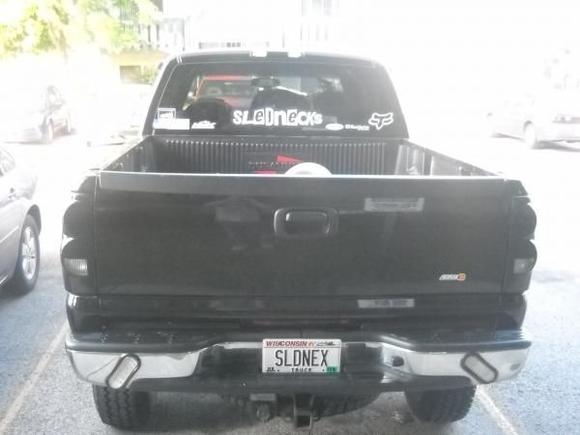 ass end with the plate