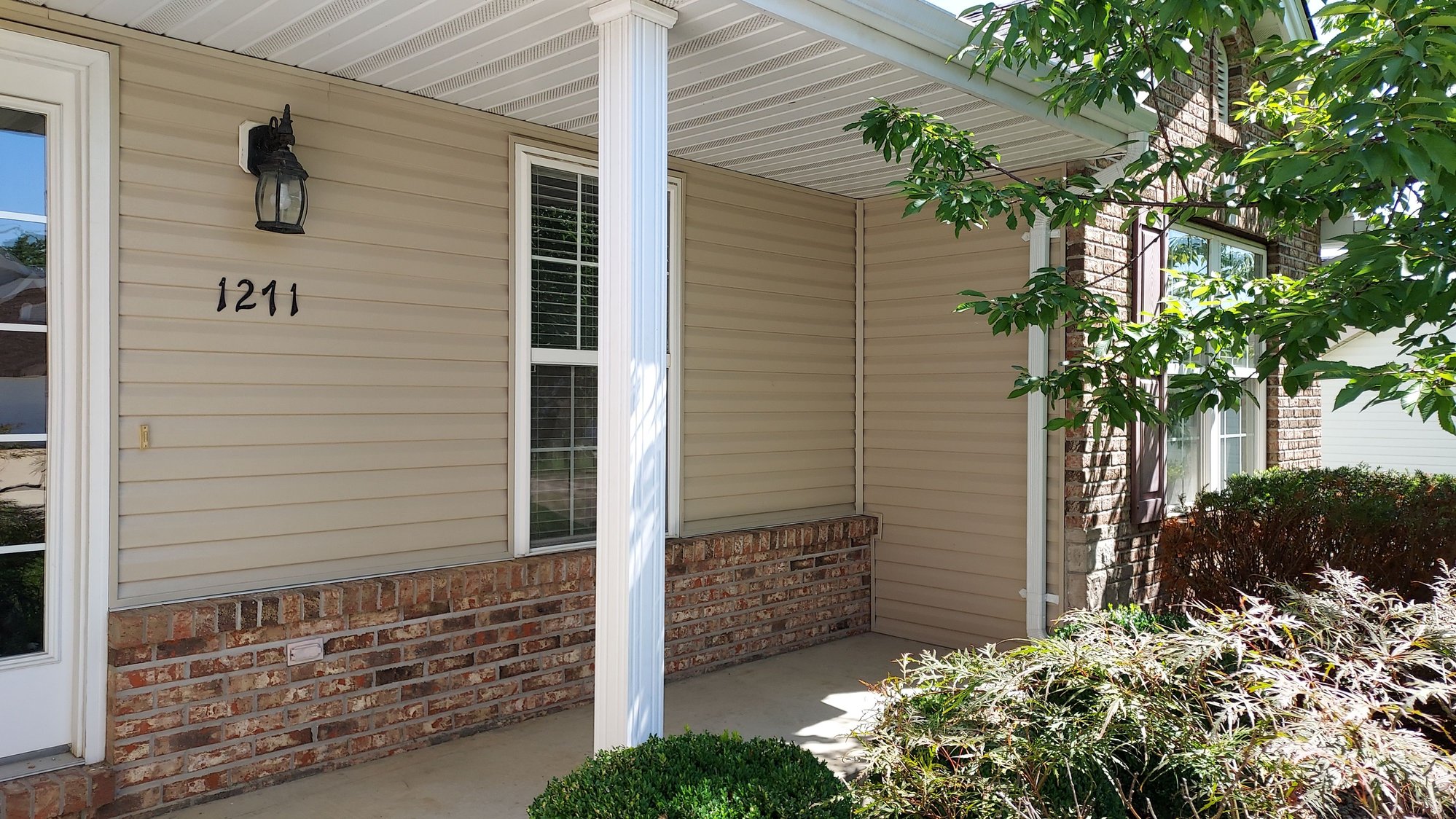 All new siding in the porch area.