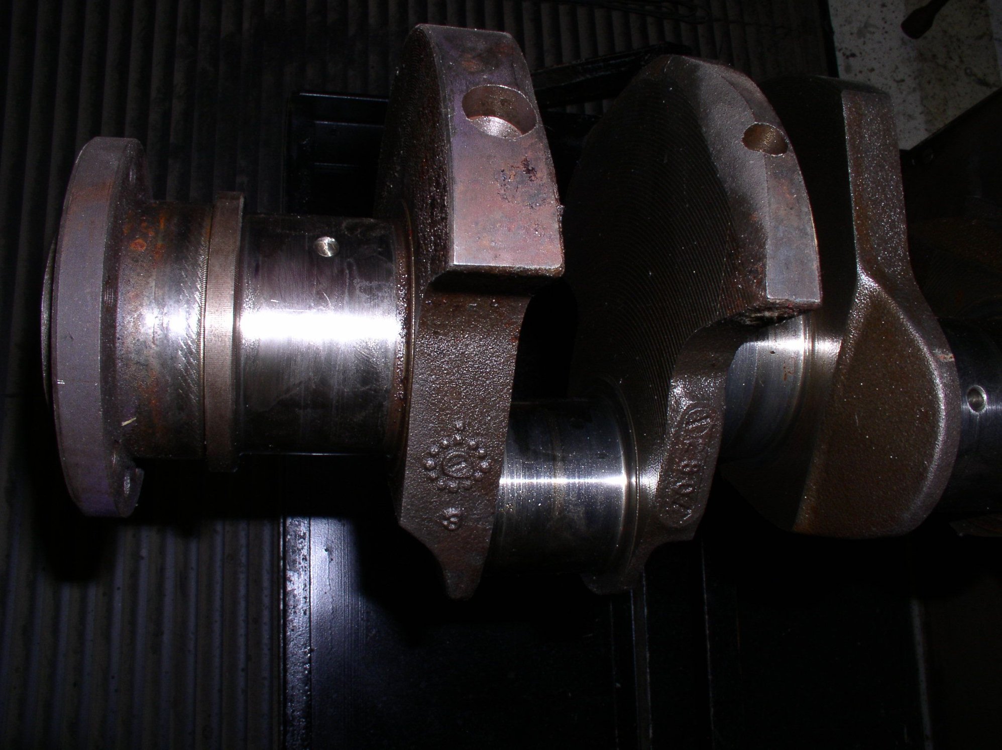 BIG N Nodular Crankshaft for 455 This has a bushing installed for manual transmission