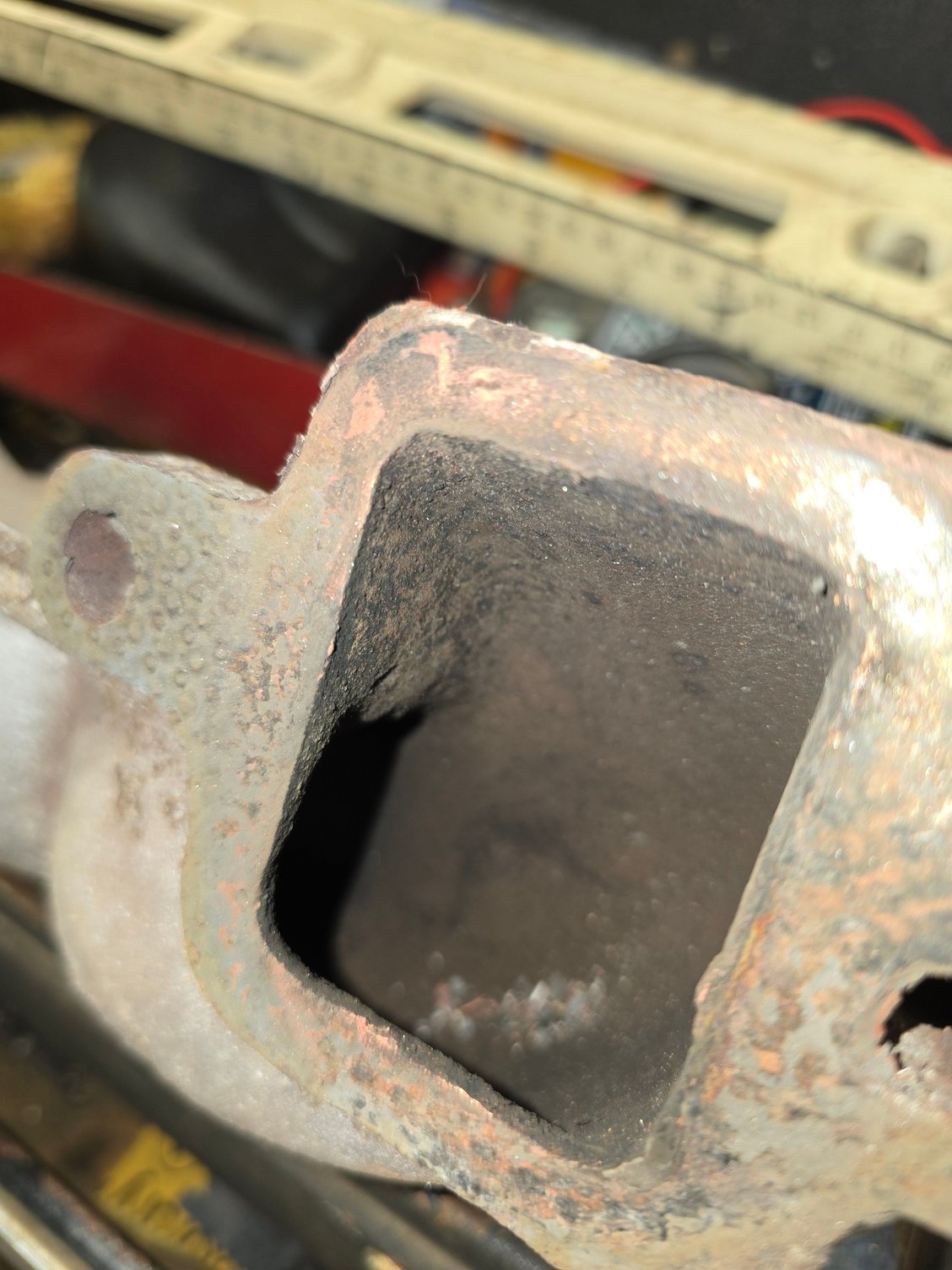 Upon close inspection, its really not a clean and flat surface.
