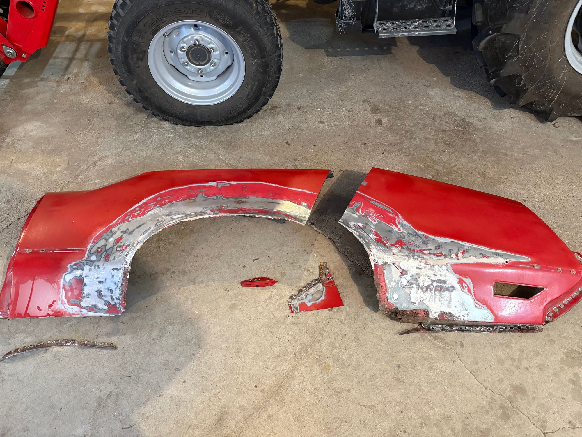Came out in a total of 5 pieces.  Probably would have been easier if I had chopped it up into more pieces.