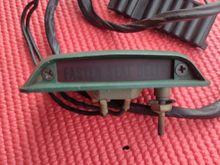 72 + Dash Seatbelt Light Indicator. This came with the U21 Rally Pac option. This unit has a clean cover, lens, and wire harness. Unfortunately one of the mounting legs are missing.
$75