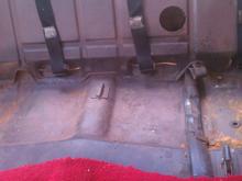 cutlass after removing back seat. amazed at the condition. Im thinking not so bad.