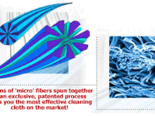 Mirafiber close up with a magnified actual cloth image.