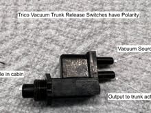 Typical Mid-60's Trico vacuum trunk release. 

Observe port assignments or be prepared for a vacuum hiss...