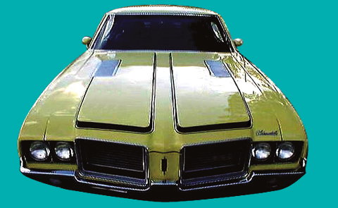 1969 1970 Oldsmobile Cutlass S Hood Extension 'S' Emblem 