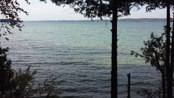 View if Torch Lake from front og Cottage -- near Bellaire, MI, in Antrim Co.