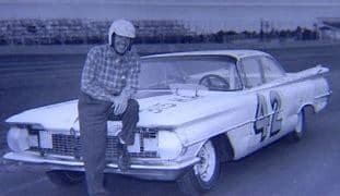 Lee Petty and his #42 Old's that won the 1st Daytona 500 in '59