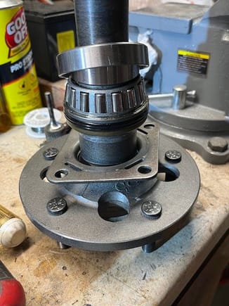 The existing Timkin bearing, the outer race is loose.