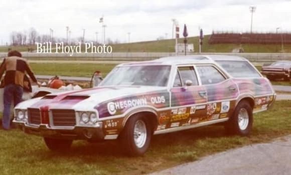 CHESROWN OLDS VISTA CRUISER ONCE RACED BY PAUL MAYO.  APOLOGIES TO BILL FLOYD.