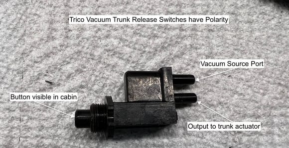 Typical Mid-60's Trico vacuum trunk release. 

Observe port assignments or be prepared for a vacuum hiss...