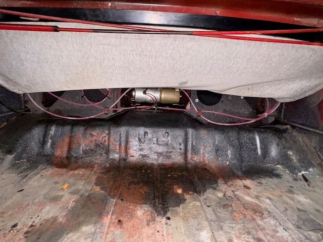Inside trunk.  Mine is a vert.  But the bulkhead is the jigsaw piece of yours.