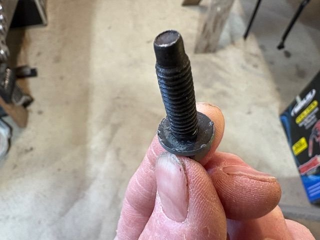 I thought I had the hinge leaf cap screws paint prep all done?  I drilled lumber and had the screws sitting ready for paint.  But I took a closer look at the back side of these cap screws and noticed that they have hardened steel spurs on the back side of the flange.