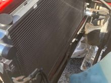 In truck, front of it